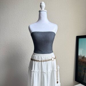 Forever 21 Greyish Blue Tube Top Crop Top